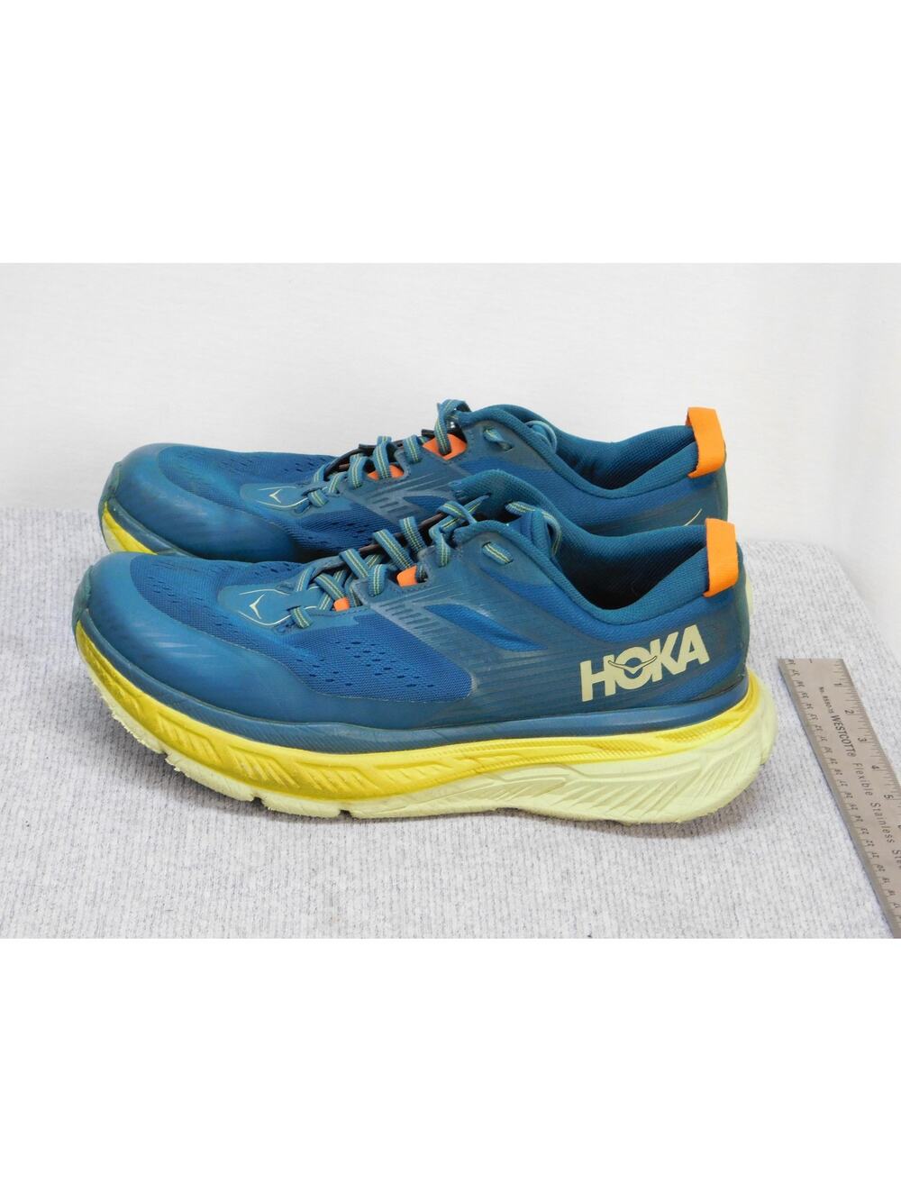 Hoka One One Shoes Mens Size 9.5 Blue Stinson ATR 6 Cushioned Running Sneakers